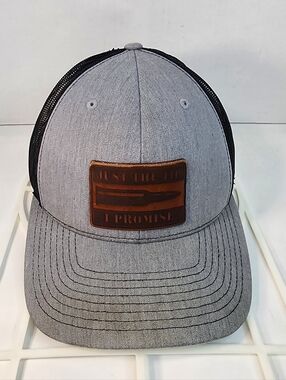 "Just The Tip, I Promise"  Leather Patch 2A  Adjustible Ball Cap by Richardson